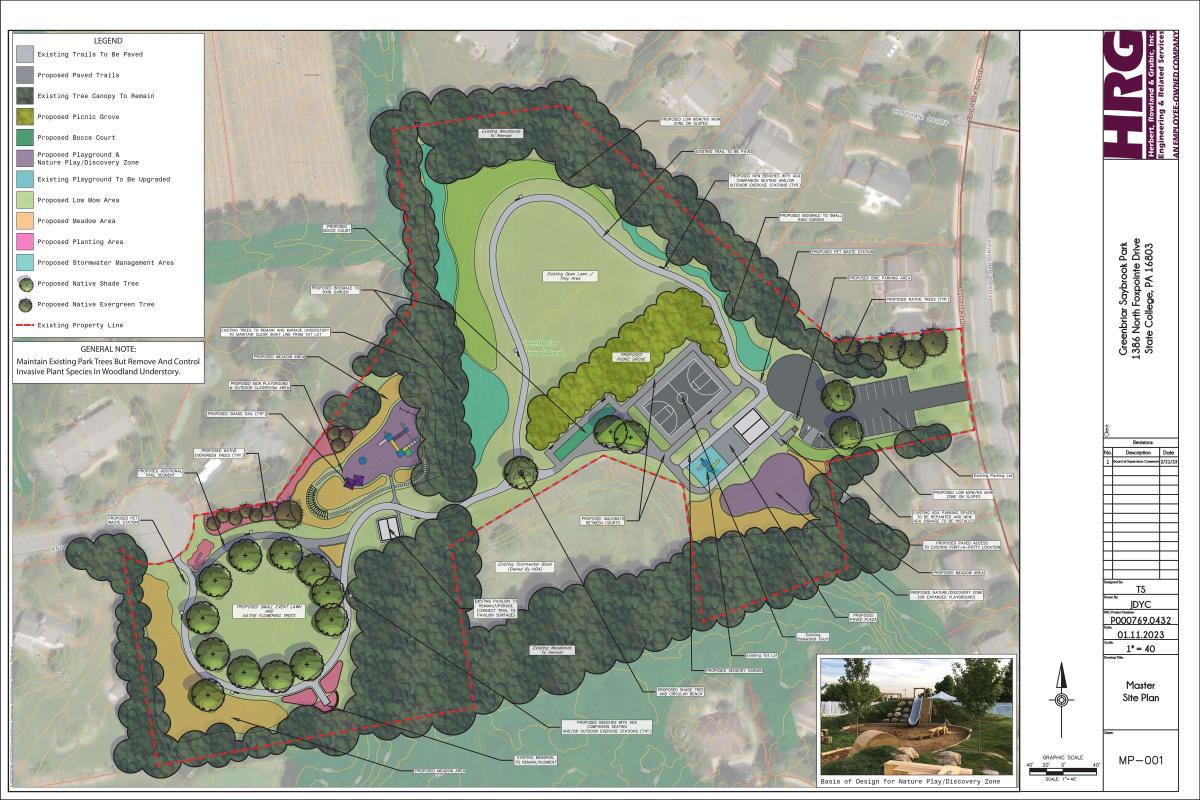 2023 Greenbriar Saybrook Park Master Plan Map
