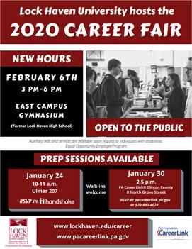 2020 Lock Haven University Career Fair Flyer