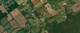 Aerial image of farms in Ferguson Township