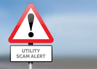 Utility Scam Alert Sign
