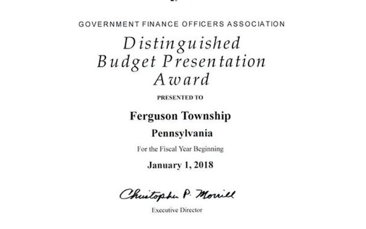 Budget award information