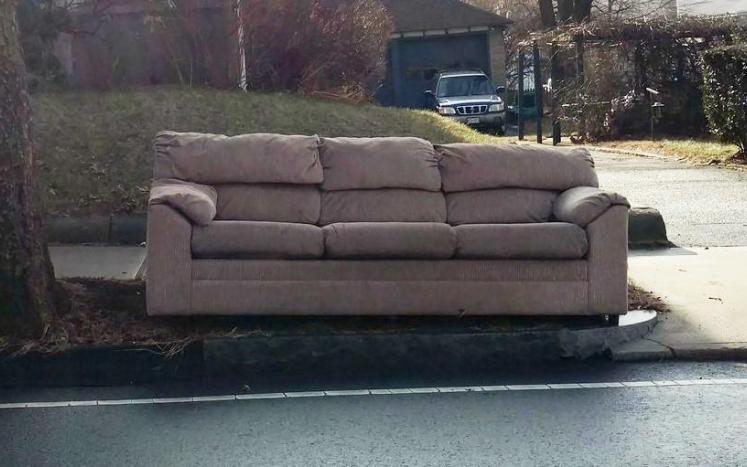Couch on the Curb for Pickup