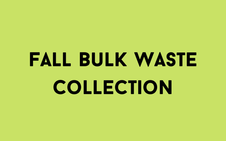 Fall Bulk Waste Collection