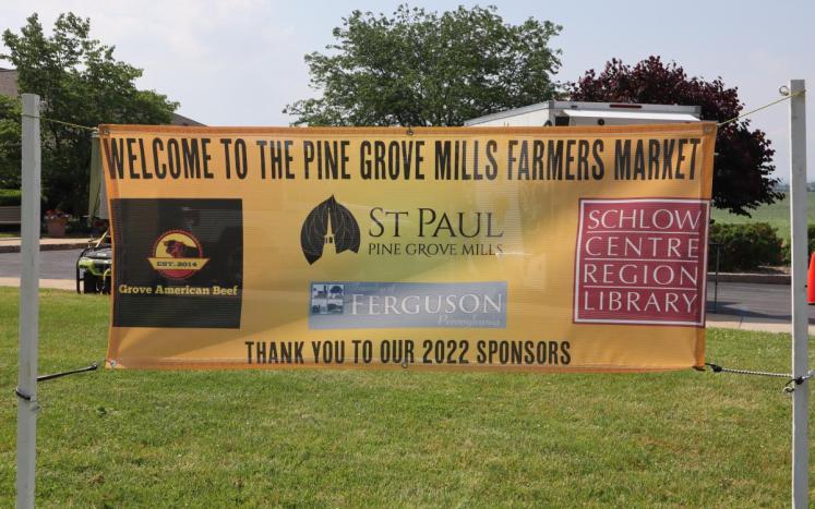 Pine Grove Mills Farmers Market Sign